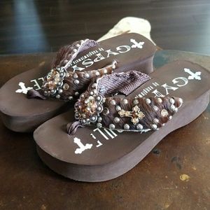 Gypsy soule cowhide sandals